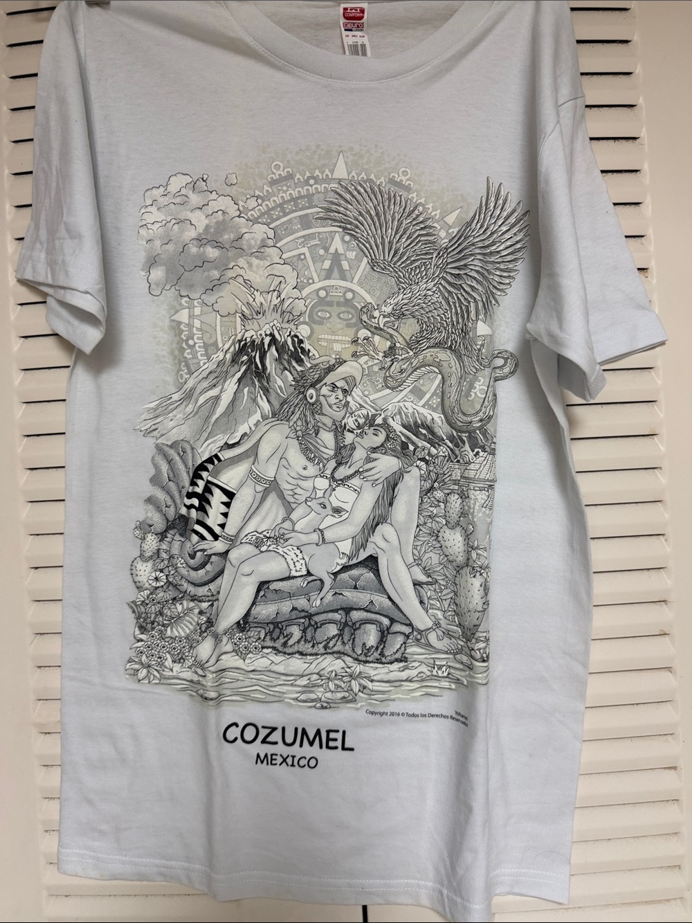Source Unknown White Cozumel Mexico Graphic Tee